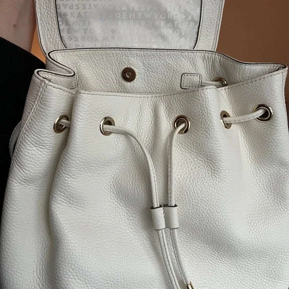 Kate Spade Cream Backpack Purse - Picture 3 of 4